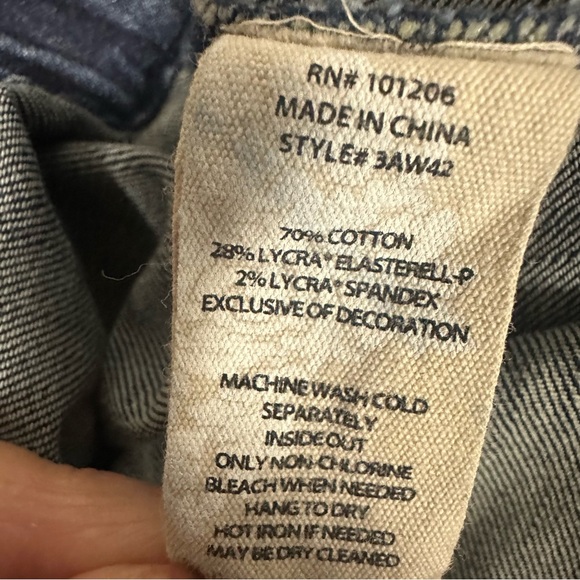 Soft Surroundings Metro Floral Embroidered Pull On Stretch Blue Jeans Petite S - Picture 15 of 15